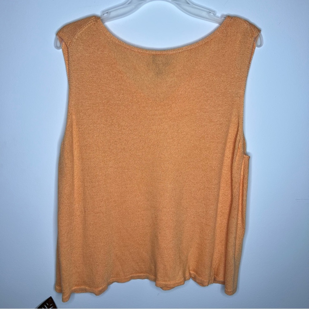 Eileen Fisher Washable Wool Crepe Tank Top Knit V‎ Neck D9 - Picture 4 of 5